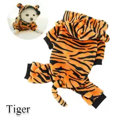 DANWEILE - Ropa para mascotas pequeñas y medianas - disfraz tigre-XXL