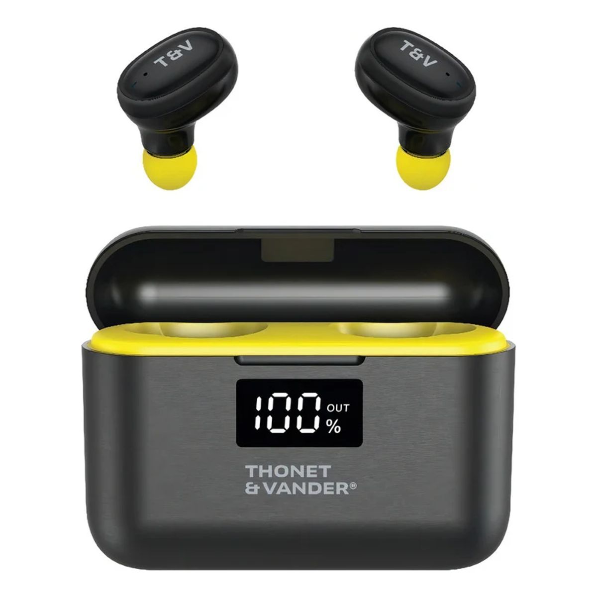 THONET AND VANDER - Auriculares In-ear Inalámbricos Thonet & Vander Bohne Topp Negro Con Luz Led
