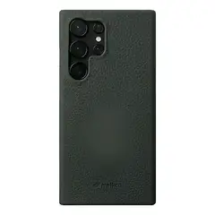 GENERICO - Funda De Cuero Vacuno Genuino Para Samsung Galaxy S23 Ultra Verde Musgo Lisa
