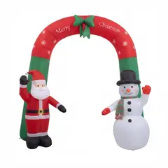 GENERICO - Arco Navideño Inflable Gigante Papá Noel Muñeco de Nieve