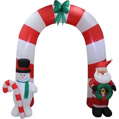 GENERICO - Arco Navideño Inflable Viejito Pascuero Muñeco de Nieve