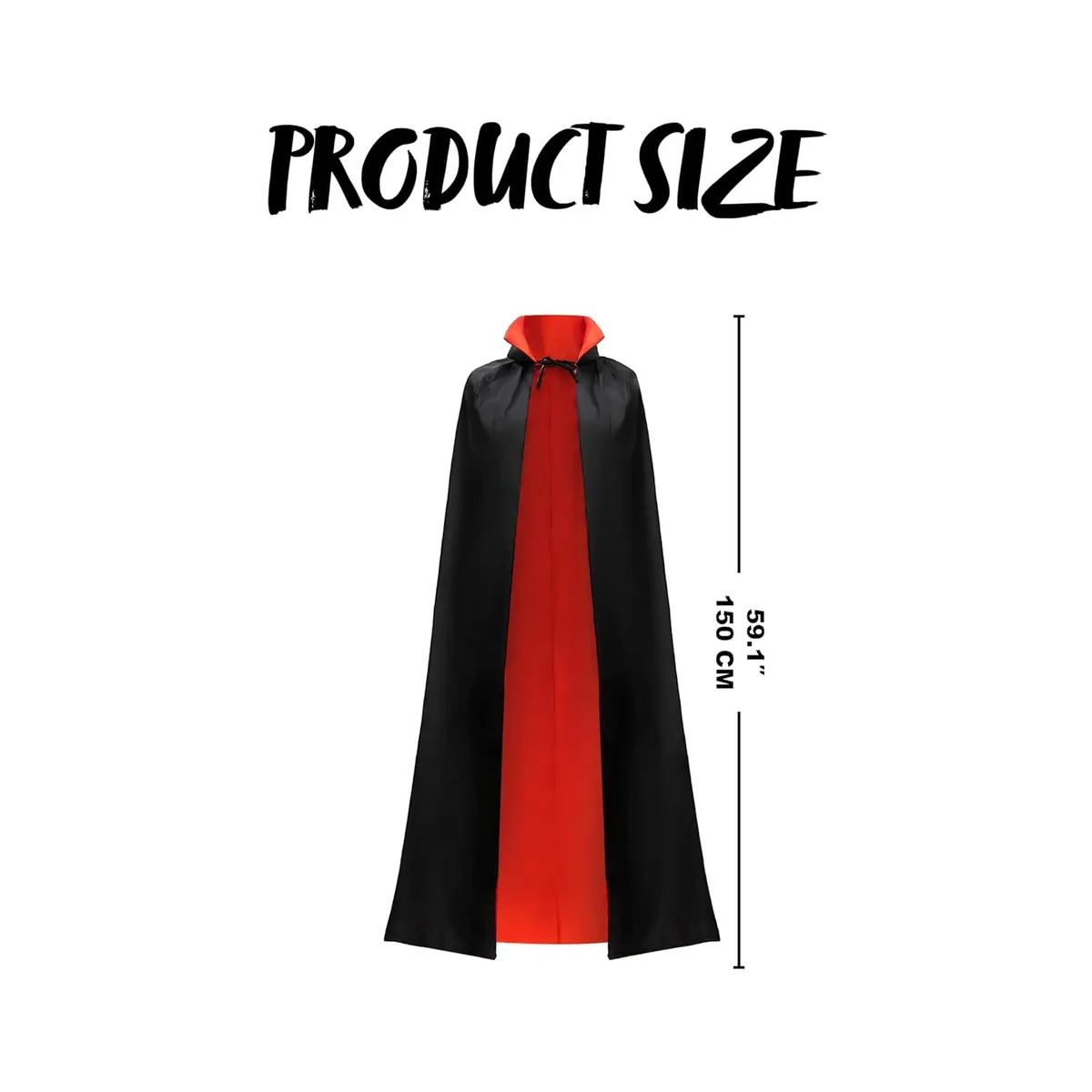 KUANGYE - Capa Disfraz De Vampiro Dracula Adulto Halloween 150cm