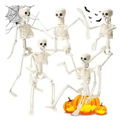 KUANGYE - Halloween Esqueleto Calaveras Colgante Decoración 5pcz