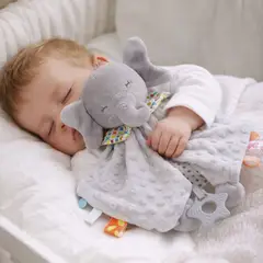LLEGO UNO - Tuto Apego Bebé Elefante Peluche Manta Calmante Felpa Gris