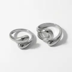 GENERICO - Set de anillos color plateados para mujer