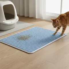 GENERICO - Alfombra Para Atrapar Arena de Gato Tapete - Celeste