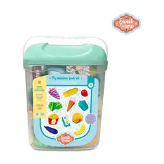 ANSALDO - BALDE DE COMIDA DE JUGUETE CON 60 ACCESORIOS SWEET HOME