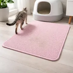 GENERICO - Alfombra Para Atrapar Arena de Gato Tapete - Rosado