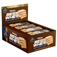 ATLHETICA NUTRITION - CAJA BARRAS DE PROTEÍNA BEST WHEY 15G - 12 UND - ATHLETICA NUTRITION - DULCE DE LECHE