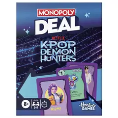 MONOPOLY - Juego de Cartas Deal KPop Demon Hunters