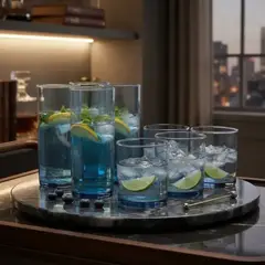 CRISTAR - Set 12 Vasos Vidrio Elemental Rocks Para Jugos y Tragos