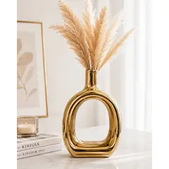 GENERICO - Florero Decorativo Dorado Moderno 29 Cm