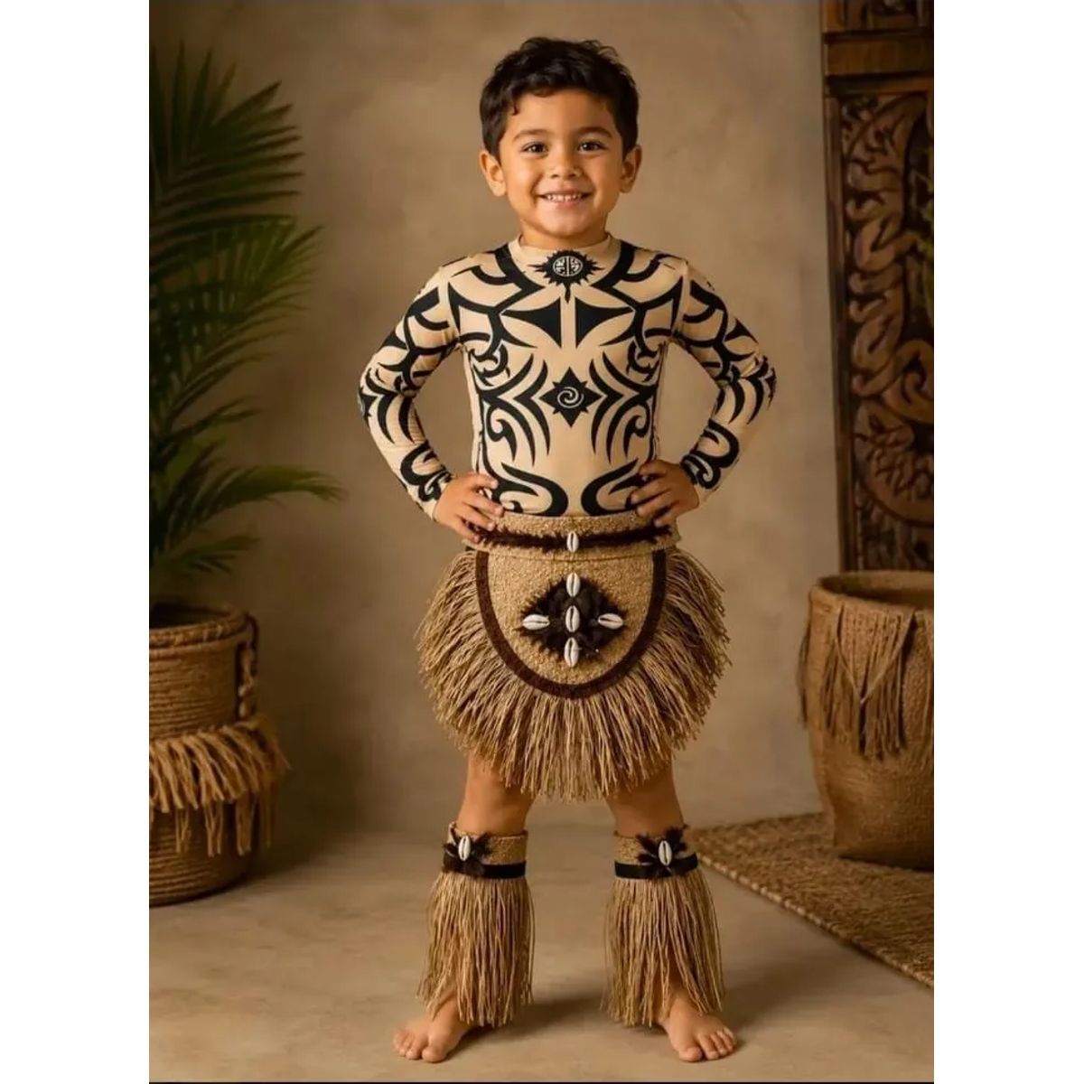 FECO - Polera Camiseta Malla Tatuaje Baile Pascuense Infantil