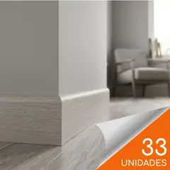 CNP - Guardapolvo FN-1 Gris Ceniza 75 x 15mm x 2.4mt HDPS Caja 33 unidades