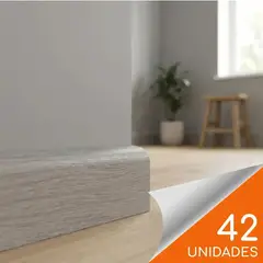CNP - Guardapolvo Gris Ceniza 60 x 14mm x 2.4mt FN-2 Tipo PVC Caja 42 unidades