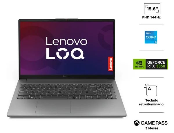 LOQ 15IAX9 15.6 FHD 144 Hz i5 12th RTX 3050 6GB 64 GB RAM 512 GB SSD