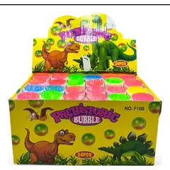 GENERICO - Burbujero Tubo Dinosaurio Pack 24 Niños Fiestas Infantiles Juegos