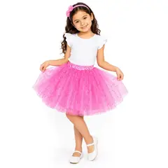AAYO MODA - Falda Tutu Infantil con Brillos para Niña Elegante y de Fiesta
