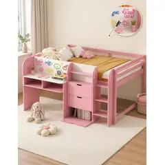 KASITA - Cama Funcional 1 Plaza Infantil Con Escritorio 202x115x120cm