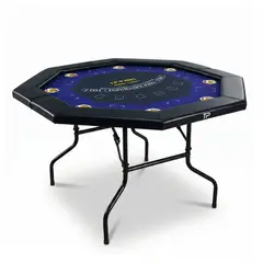 KIDSCOOL - Mesa De Póker Octagonal Plegable 8 Jugadores Hobby Games