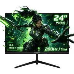 HOSSER - Monitor Gamer Plano 24 Fhd 200hz Gaming Freesync 1ms Negro