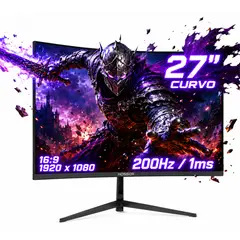 HOSSER - Monitor Gamer Curvo 27 Fhd 200hz Gaming Freesync 1ms Negro