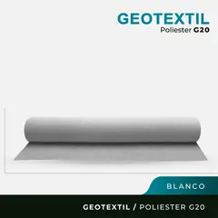 FELTREX - Tela Geotextil G-20 1.0x10mt rollo 10m2 Blanco
