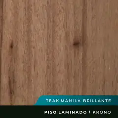FELTREX - Piso Laminado Krono Biselado - Teak Manila Brillante - 8mm Teak Manila Brillante