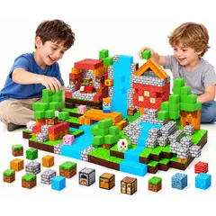 EVERSO - Juego De Bloques Magnéticos 3D 204 Piezas Para Niños
