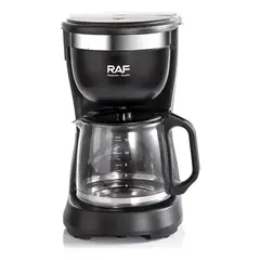 GENERICO - Cafetera Eléctrica Raf R.121 Negro 600ml Filtro Vidrio Antigoteo