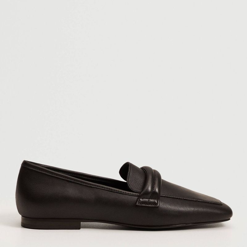 MANGO - Mango Zapato Casual Cuero Mujer Negro