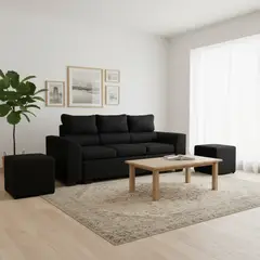 GENERICO - Sofa De 3 Cuerpos Lircay + 2 puff
