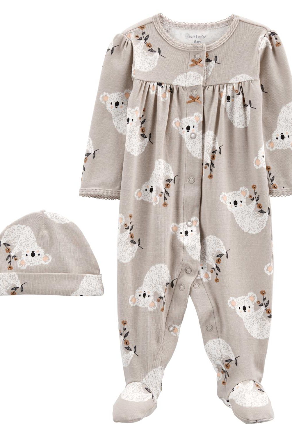 CARTER'S - Carter´s Conjunto 2 Piezas Enterito y Gorro Estampado Koala Bebé Niña