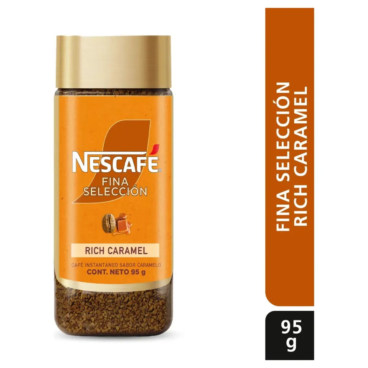 NESTLE - Nescafé Fina Selección Rich Caramel, Premium Caramelo, 95 Gr