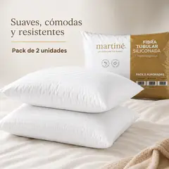 MARTINÉ - Pack 2 Almohadas 50x70 Fibra Siliconada
