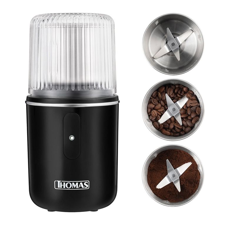 Molinillo de Café Eléctrico TH-32 180W Moledor de Granos y Especias 55 g Negro
