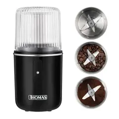 THOMAS - Molinillo de Café Eléctrico TH-32 180W Moledor de Granos y Especias 55 g Negro
