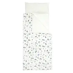 OLEVO - Saco de dormir infantil de poliéster gris claro - Nube gris con rayos
