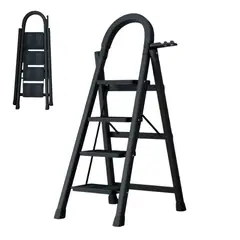 GENERICO - Escalera Plegable 4 Escalones Antideslizante Segura