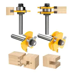KOKILA - Fresas Madera Toma 1/4 × 47.60mm Router Tupi Fresadora 2 Pcs