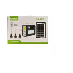 GENERICO - Kit Solar de Emergencia 3 Bombillos Linterna Portátil Iluminación Solar