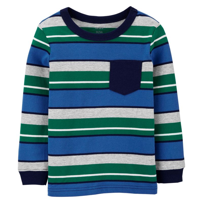 CARTER'S - Polera Algodón Manga Larga Rayas  Niño