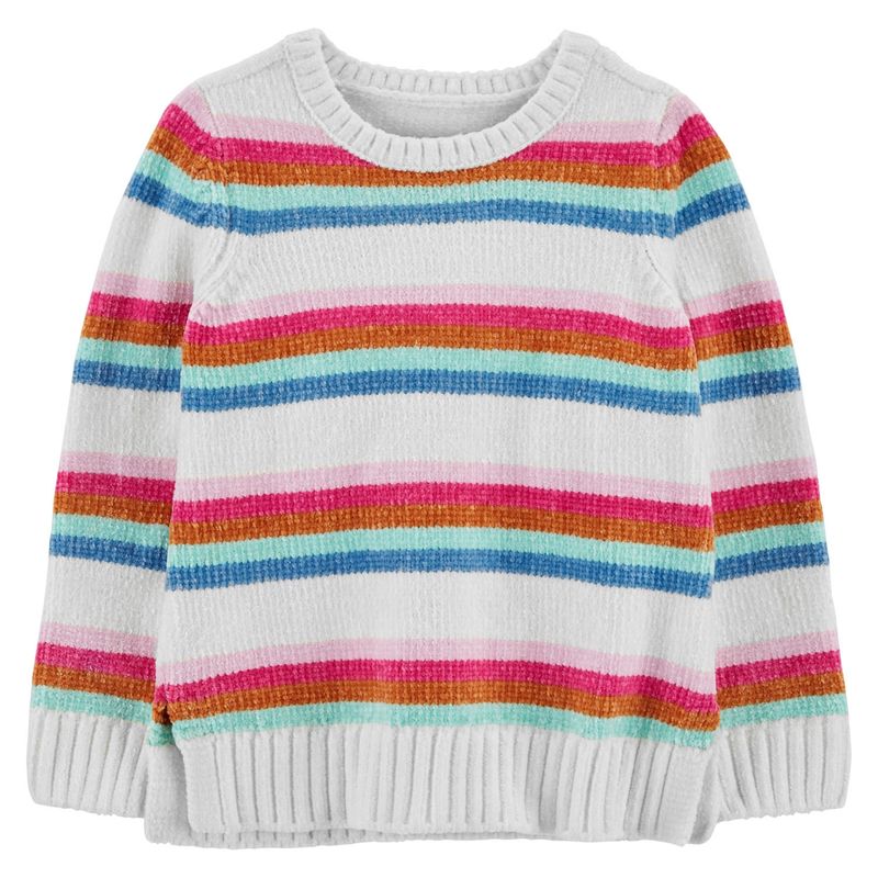 CARTER'S - Sweater Chenil A Rayas  Niña