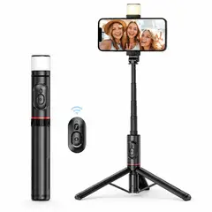GENERICO - Palo Selfie Trípode Bluetooth Control Remoto Luz LED