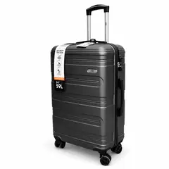 NORTH PAK - Maleta Rígida Ultraliviana 24 Pulgadas 59Lts Gris