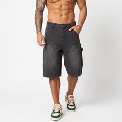 D'JOE - Short Bermuda Denim Brillos Relaxed Fit Hombre Diamond