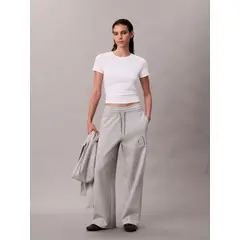 CALVIN KLEIN - Jogger con Logo Brillante Gris