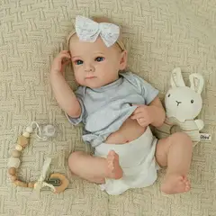 TIOZONEY - Muñeca Bebé reborn de silicona 50cm
