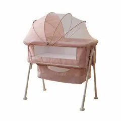 KIDSCOOL - Cuna Colecho Plegable 93 x 57 cm Con Mosquitero Khaki