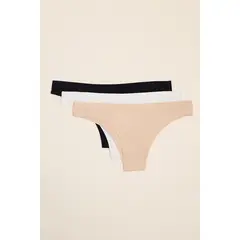 BARBIZON - CALZON MUJER X3 BIKINI MULTICOLORES BASICOS